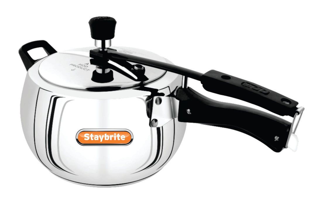 Triply Handi Pressure Cooker | Tri-Ply Stainless Steel Handi-Style Cooker for Fast &amp; Healthy Cooking | Induction &amp; Gas Compatible